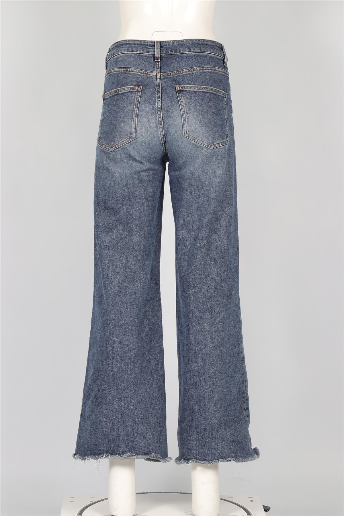 ME+EM BLUE HIGH RISE WIDE LEG JEANS W26 UK 8