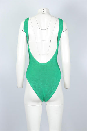 HUNZA G GREEN SWIMSUIT ONE SIZE