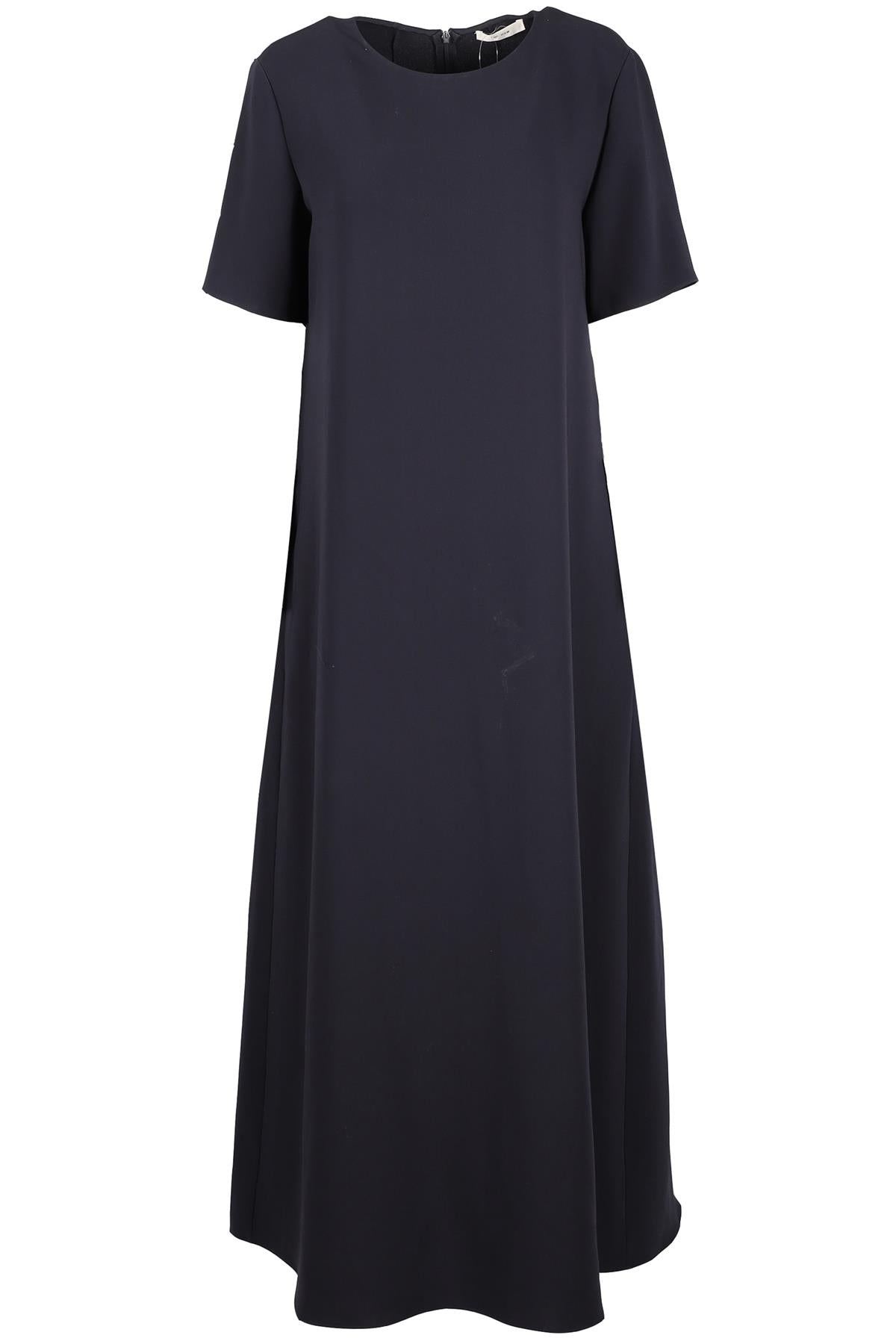 NAVY CREPE MAXI DRESS
