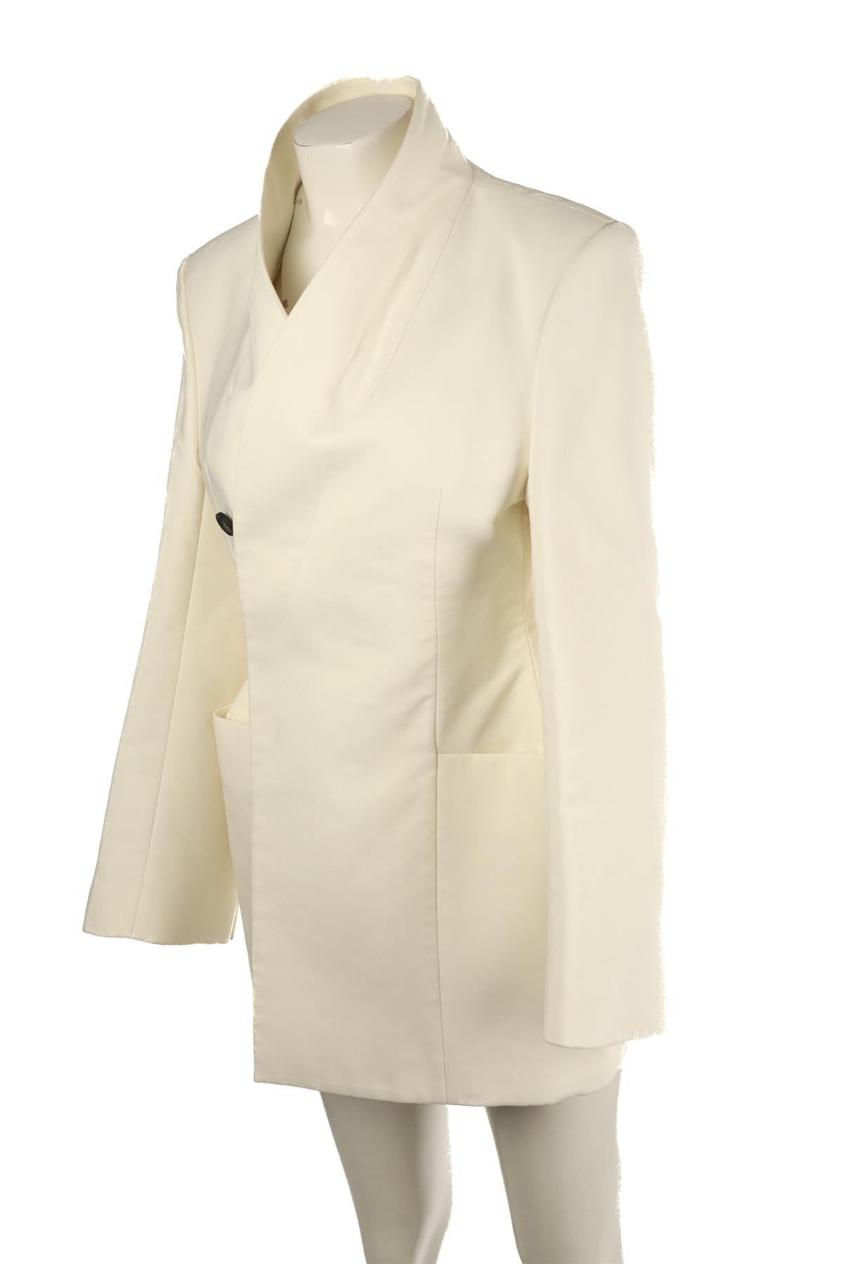 SOURCE UNKNOWN IVORY WOVEN BLAZER SMALL