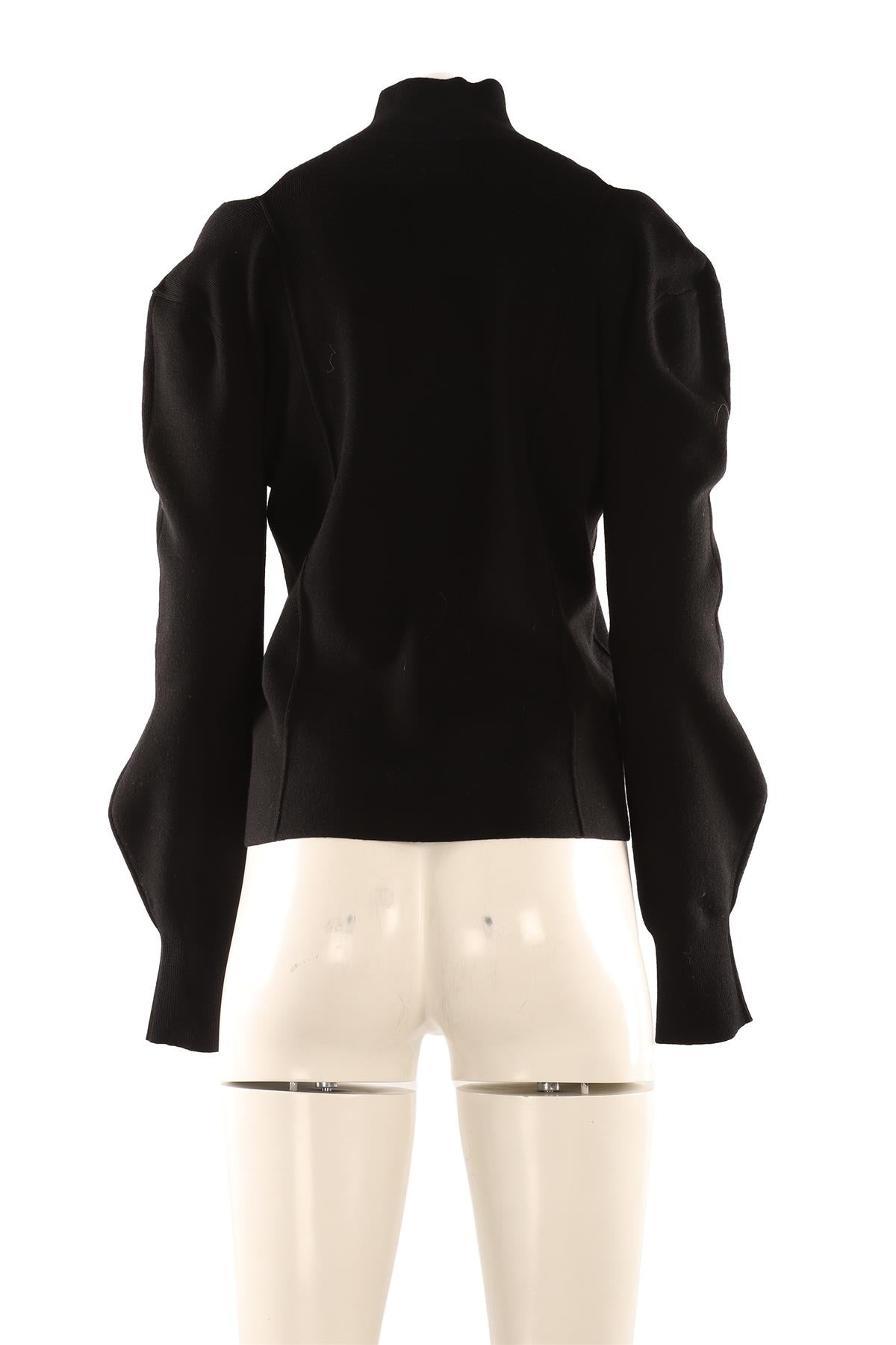 CHLOÉ BLACK WOOL TOP LARGE