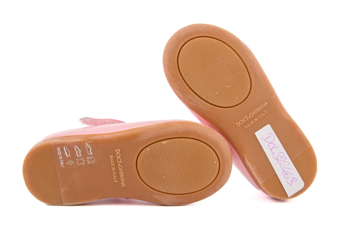 DOLCE & GABBANA PINK KIDS GIRLS BALLET FLATS EU 20 UK 3 US 4