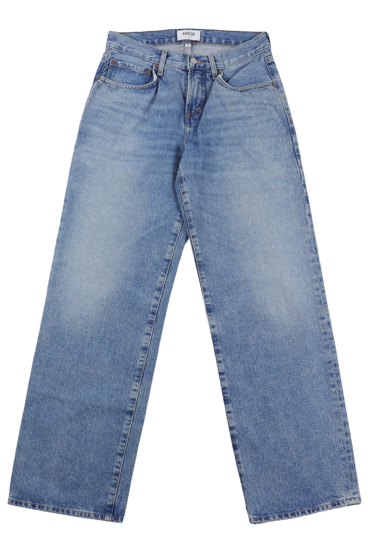 AGOLDE BLUE HIGH RISE WIDE LEG JEANS W23 UK 4