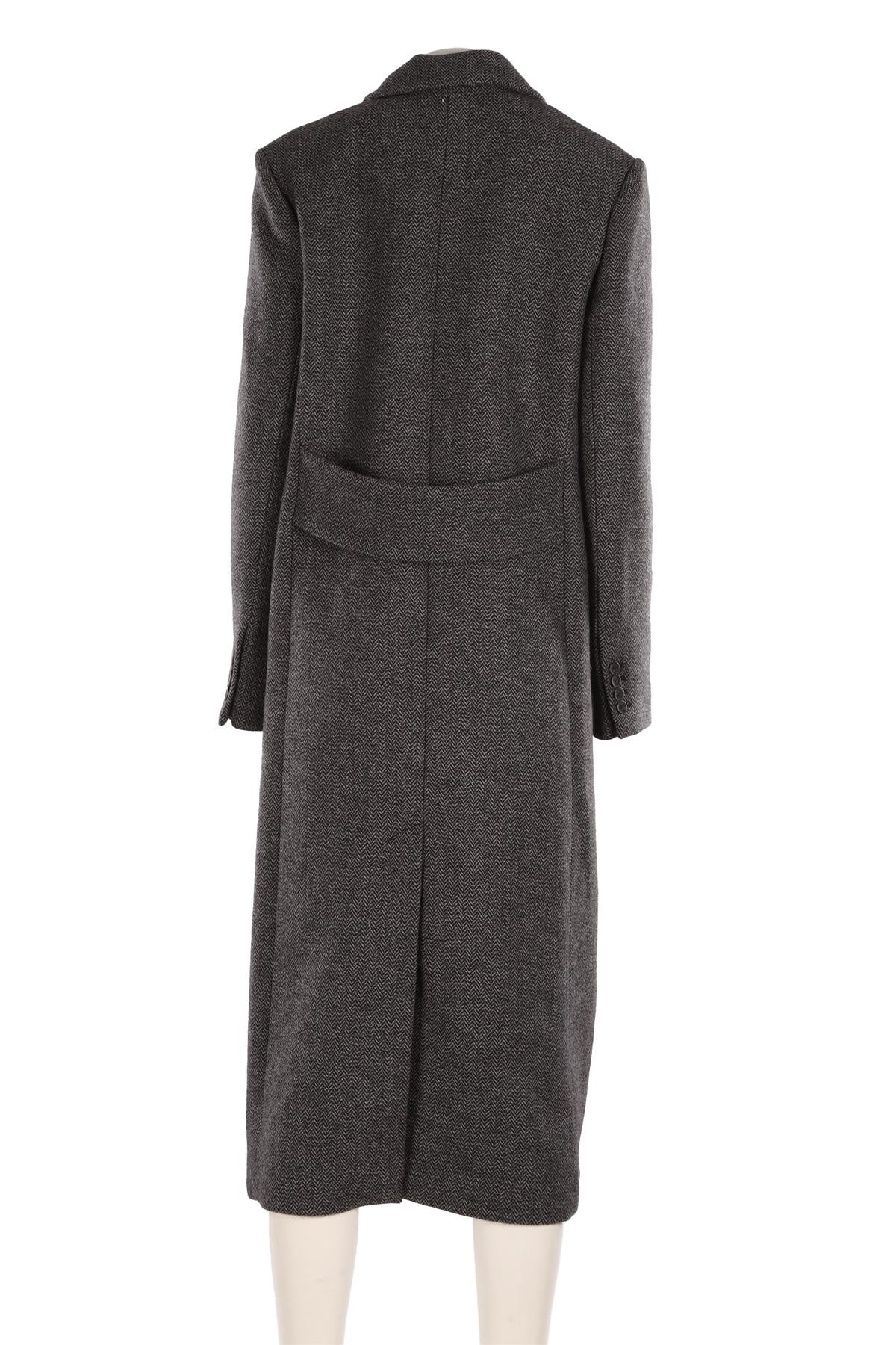 CLAUDIE PIERLOT GREY WOOL COAT FR 40 UK 12