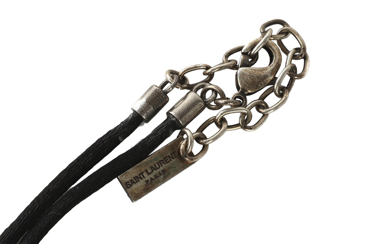 SAINT LAURENT BLACK SATIN CHOKER