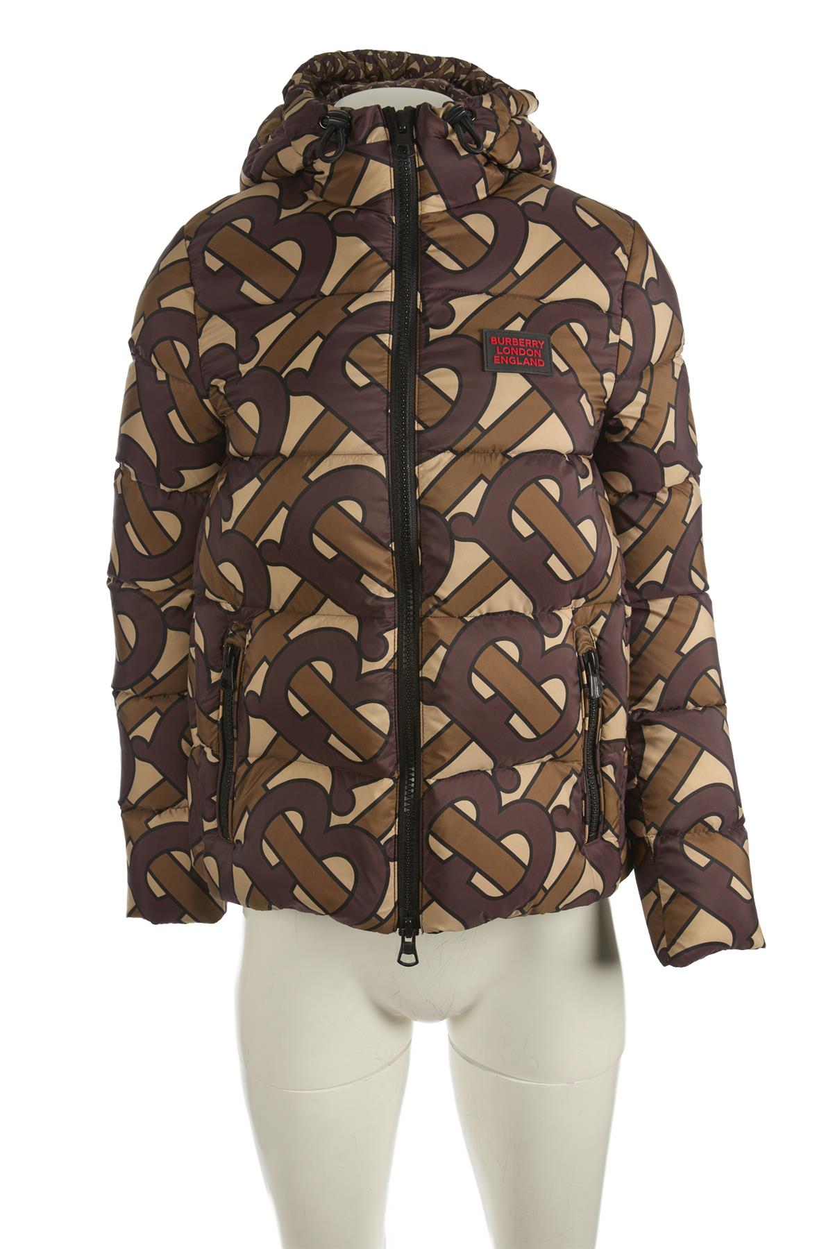 BURBERRY BROWN PADDED DOWN JACKET XSMALL