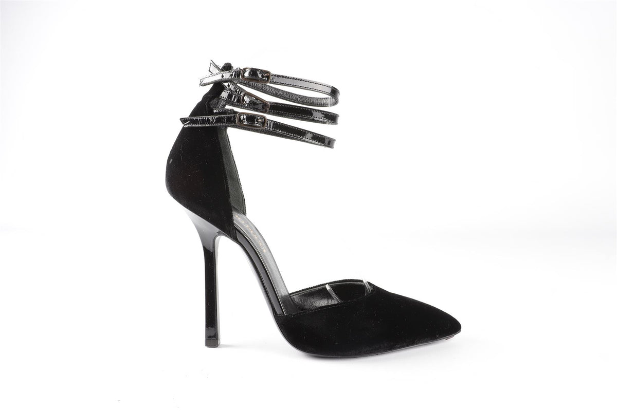 EMILIO PUCCI BLACK VELVET PUMPS EU 37 UK 4
