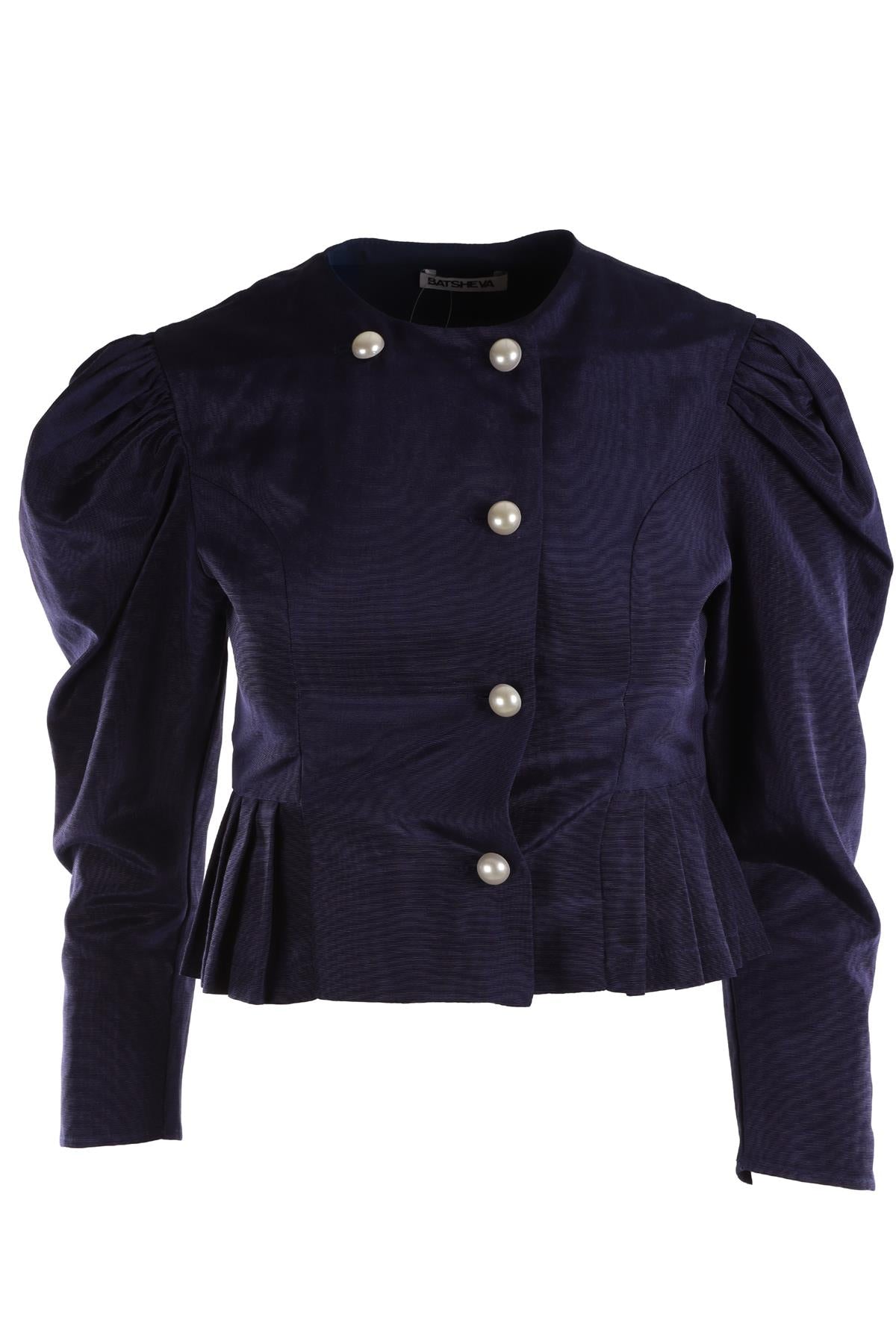 BATSHEVA NAVY COTTON TOP US 0 UK 4