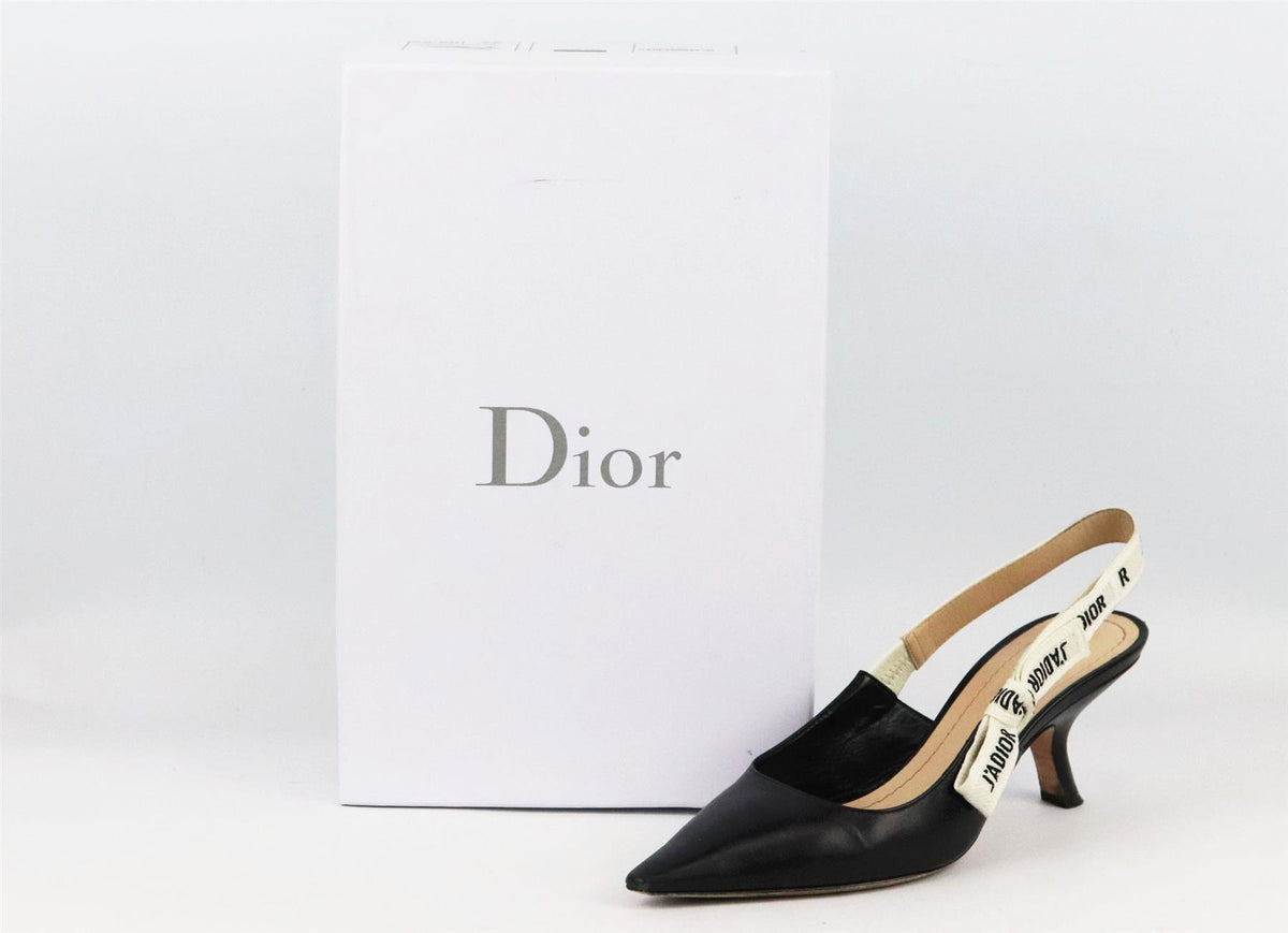 J'ADIOR LEATHER SLINGBACK PUMPS