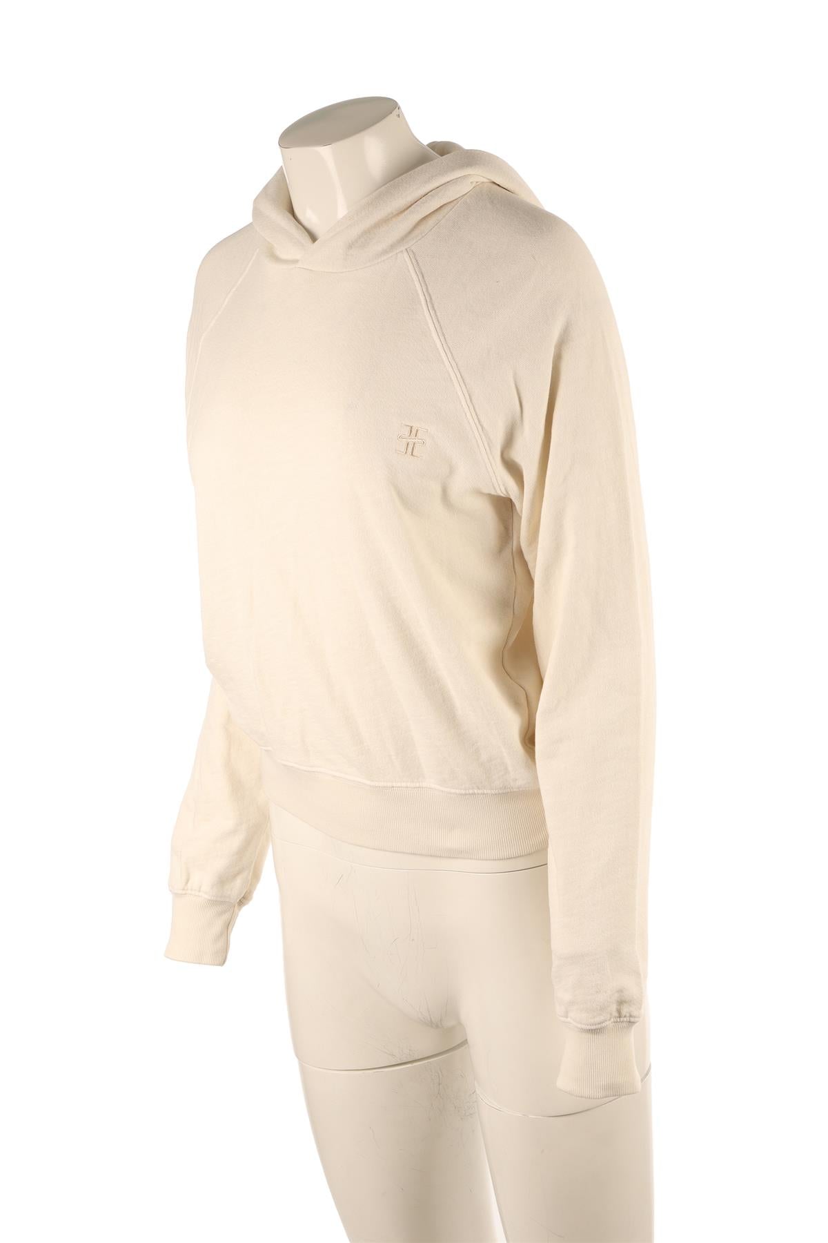 ETERNE ECRU COTTON HOODIE SMALL