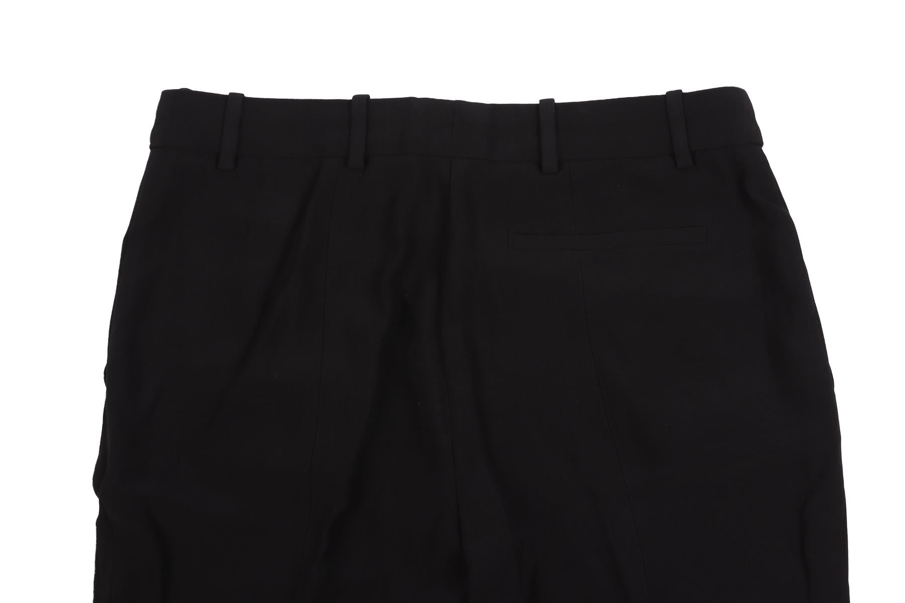 ALEXANDER MCQUEEN BLACK CREPE FLARED PANTS IT 38 UK 6