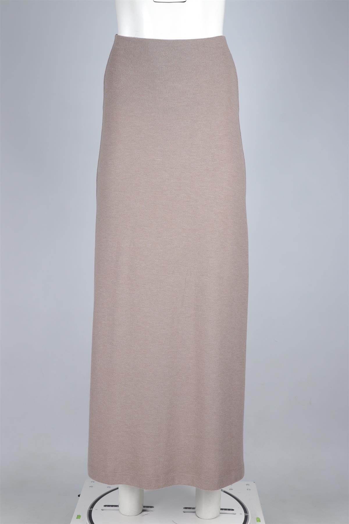 LESET TAUPE JERSEY MAXI SKIRT XSMALL