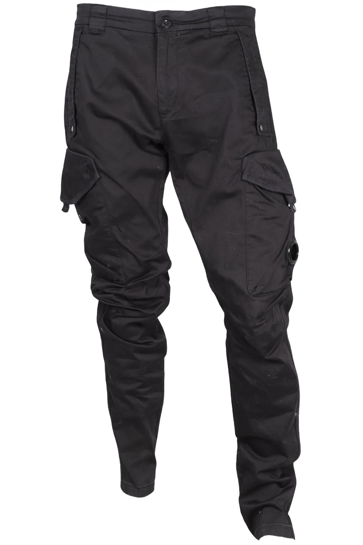 C.P. COMPANY BLACK MEN'S COTTON CARGO PANTS IT 48 UK/US 32