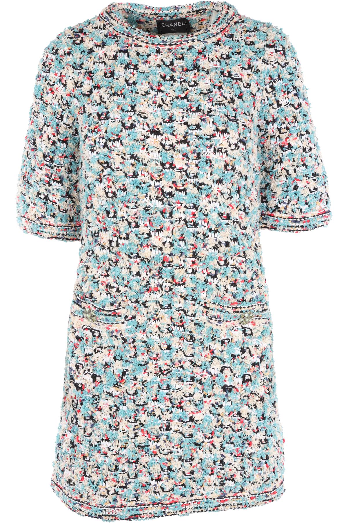 CHANEL MULTI KNIT MINI DRESS FR 36 UK 8