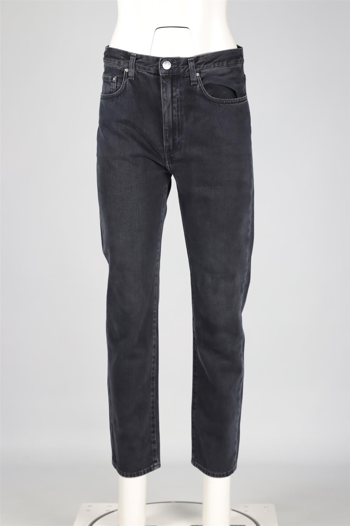 TOTEME GREY HIGH RISE STRAIGHT LEG JEANS W29 UK 10-12