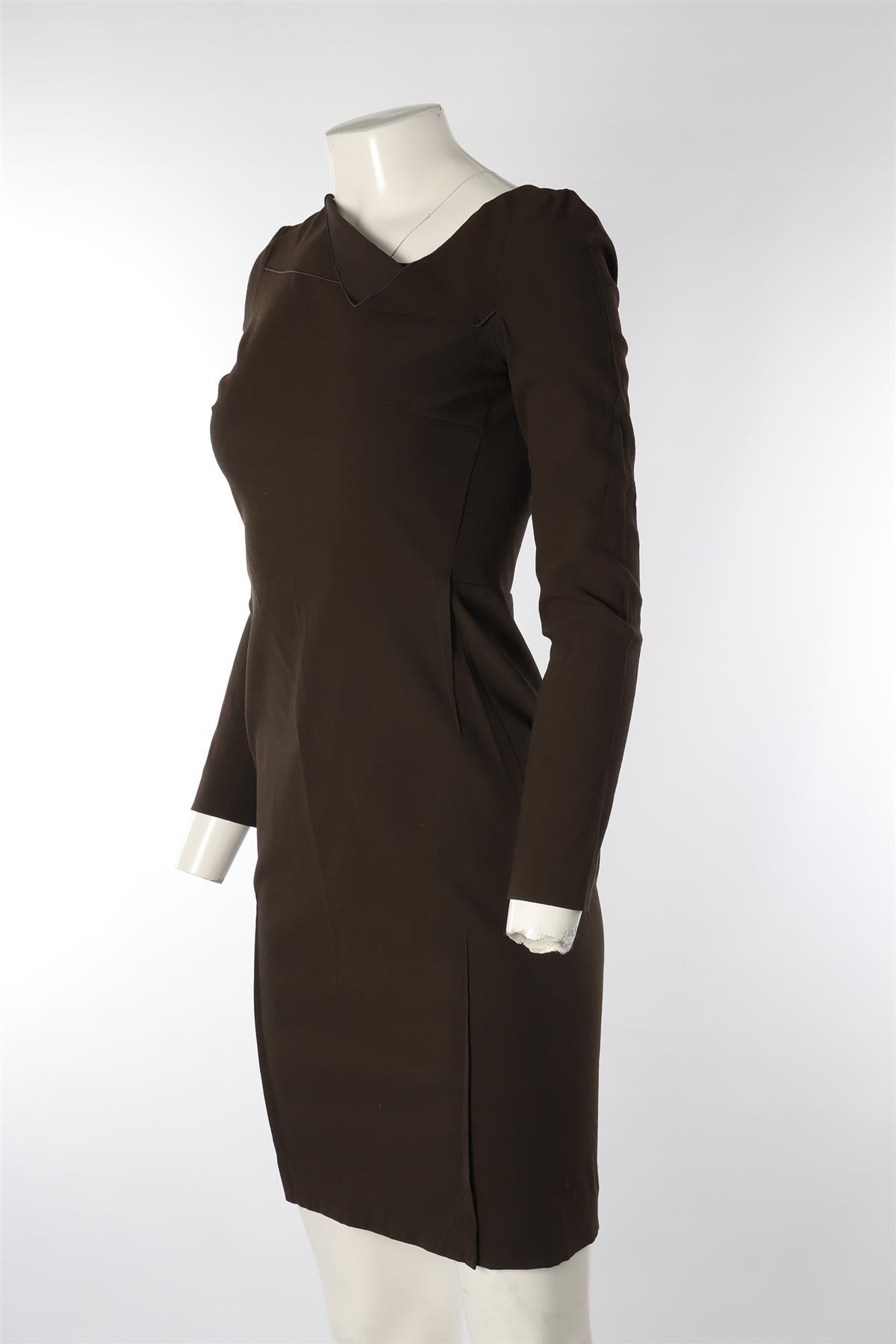 ROLAND MOURET GREEN CADY MIDI DRESS UK 10