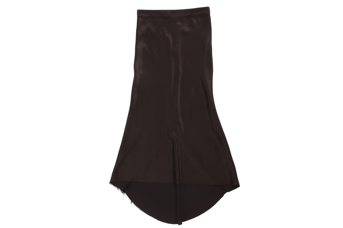 RAEY BLACK SILK MIDI SKIRT UK 6