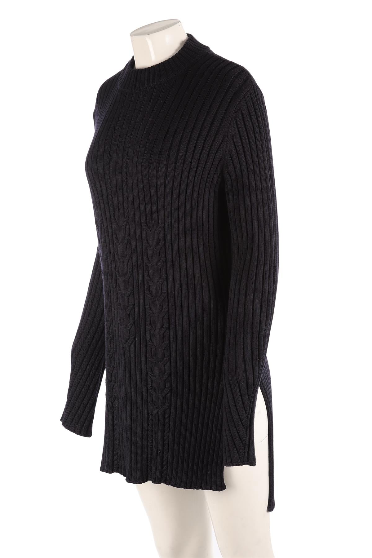 CELINE NAVY WOOL SWEATER MEDIUM