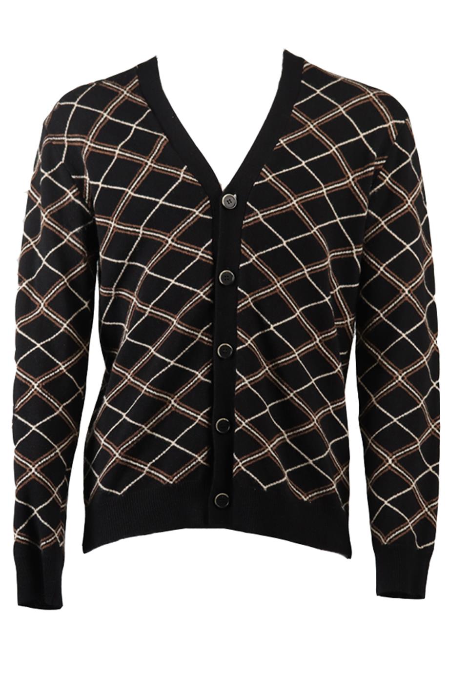 BARENA MEN'S WOOL CARDIGAN MEDIUM