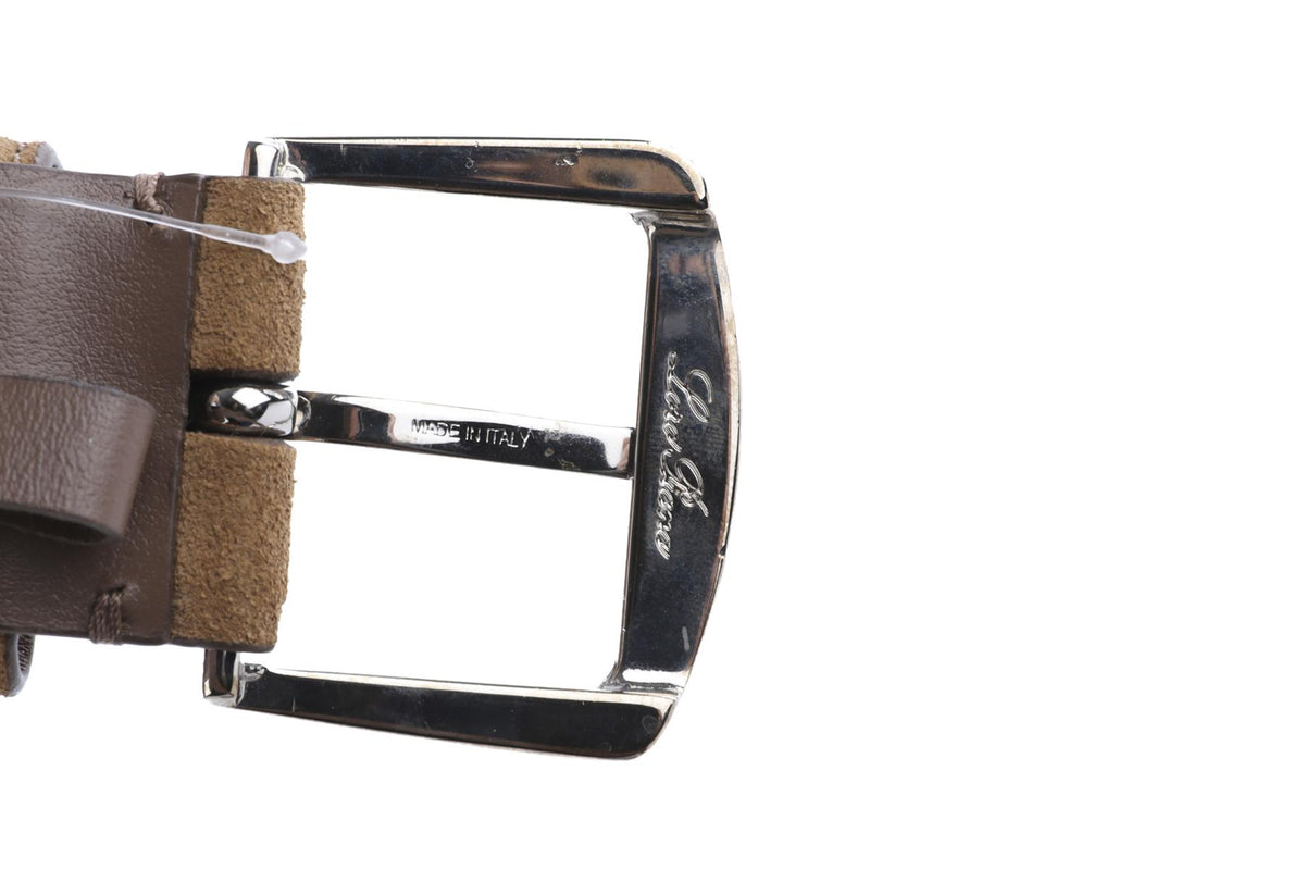 LORO PIANA TAN MEN'S SUEDE BELT 100CM