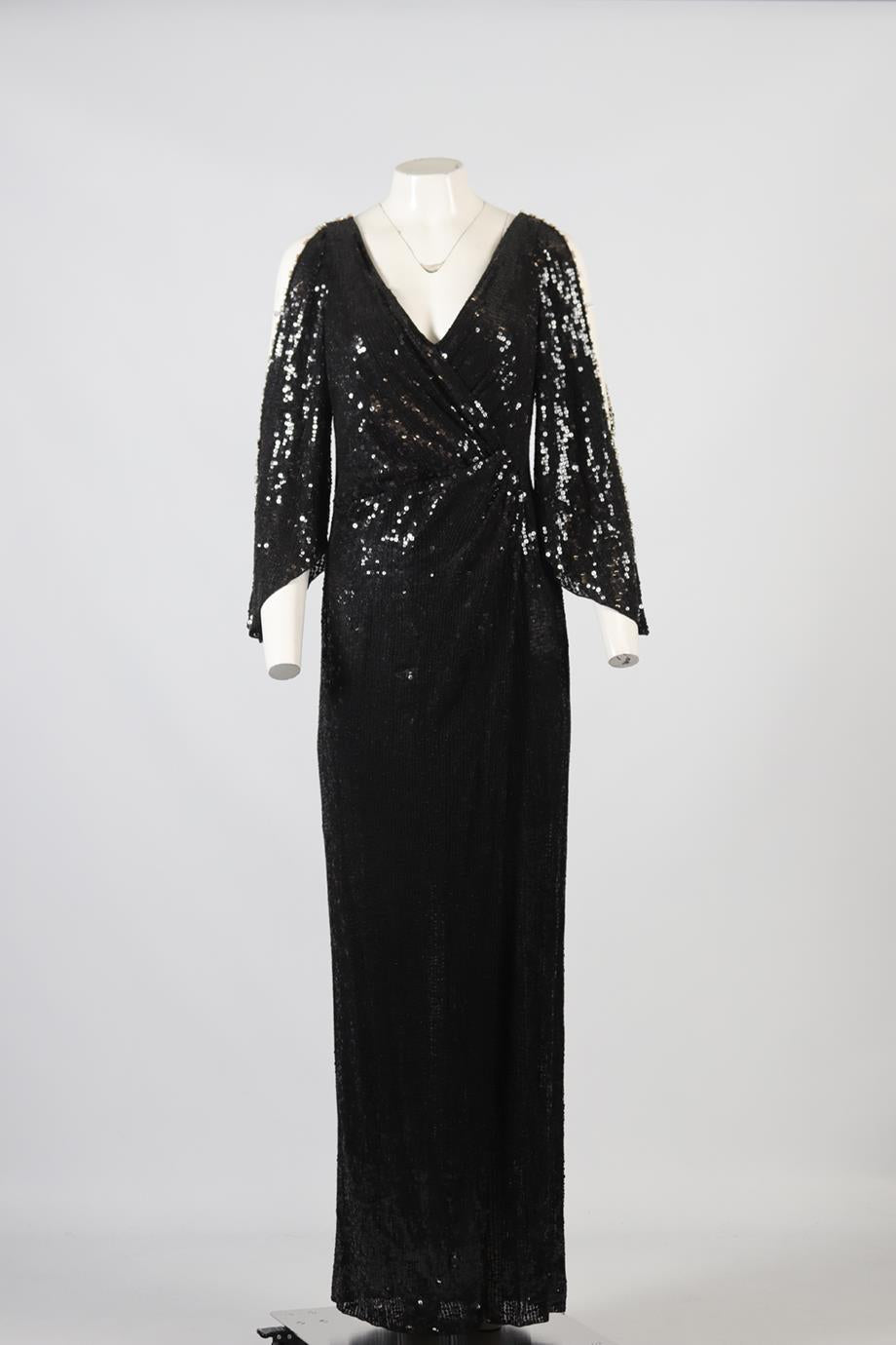 JENNY PACKHAM SEQUIN AND TULLE MAXI DRESS UK 14