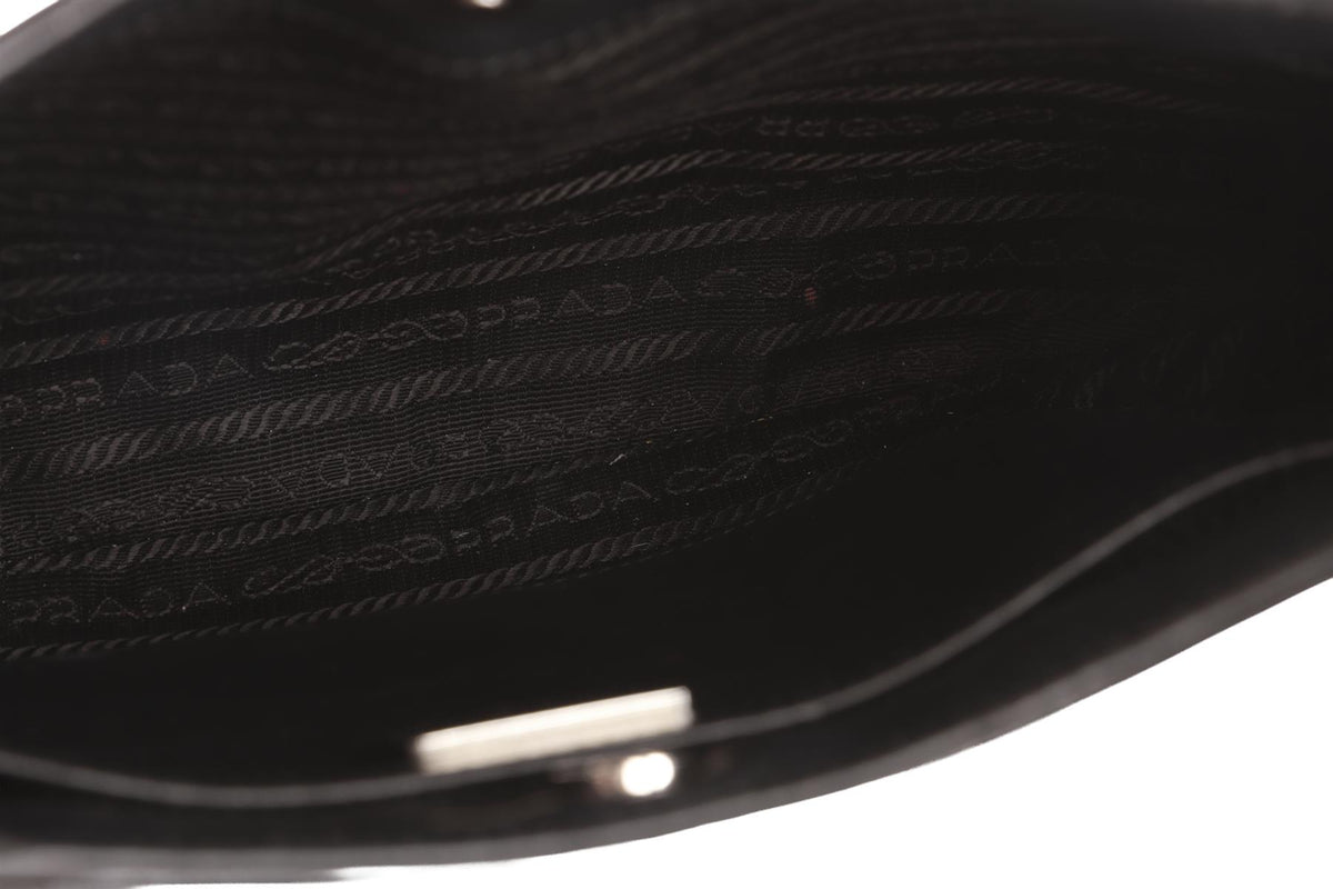 PRADA BLACK CLEO LEATHER SHOULDER BAG