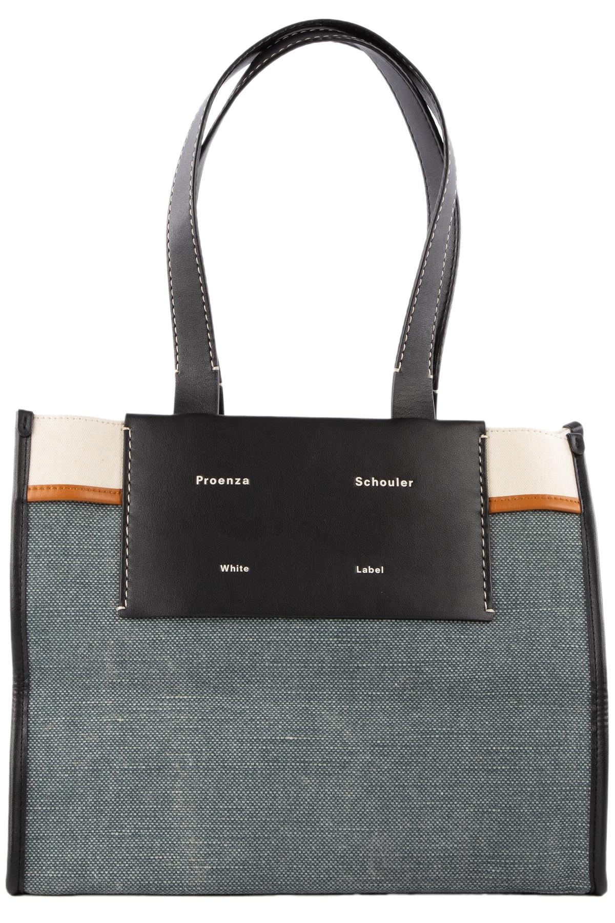 PROENZA SCHOULER WHITE LABEL MULTI MORRIS LARGE CANVAS SHOULDER BAG