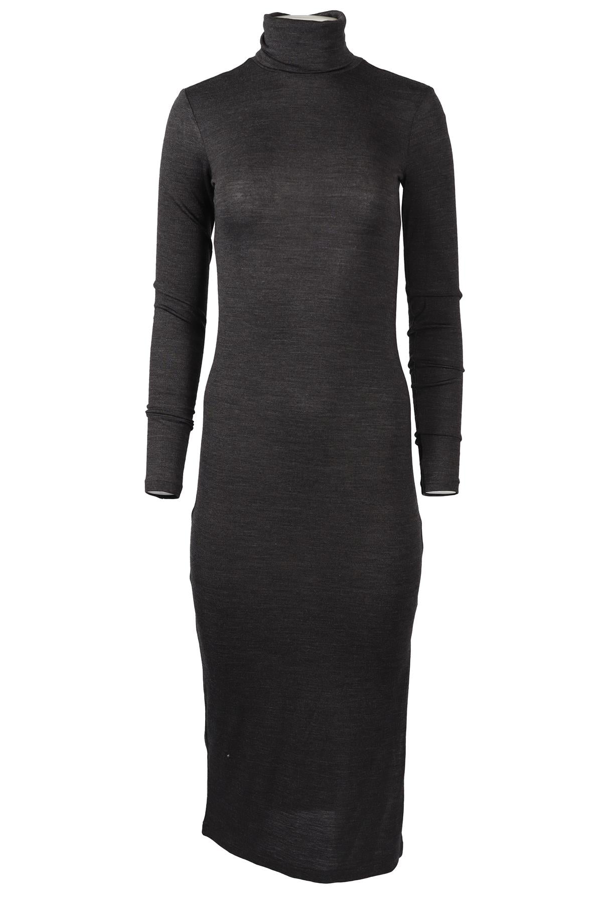 POLO RALPH LAUREN GREY WOOL BLEND MAXI DRESS XSMALL