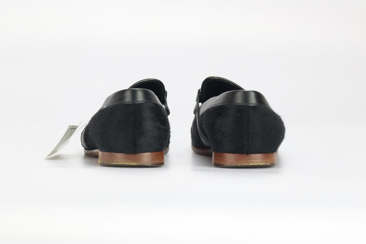 TOD'S CALF HAIR AND LEATHER LOAFERS EU 39.5 UK 6.5 US 9.5