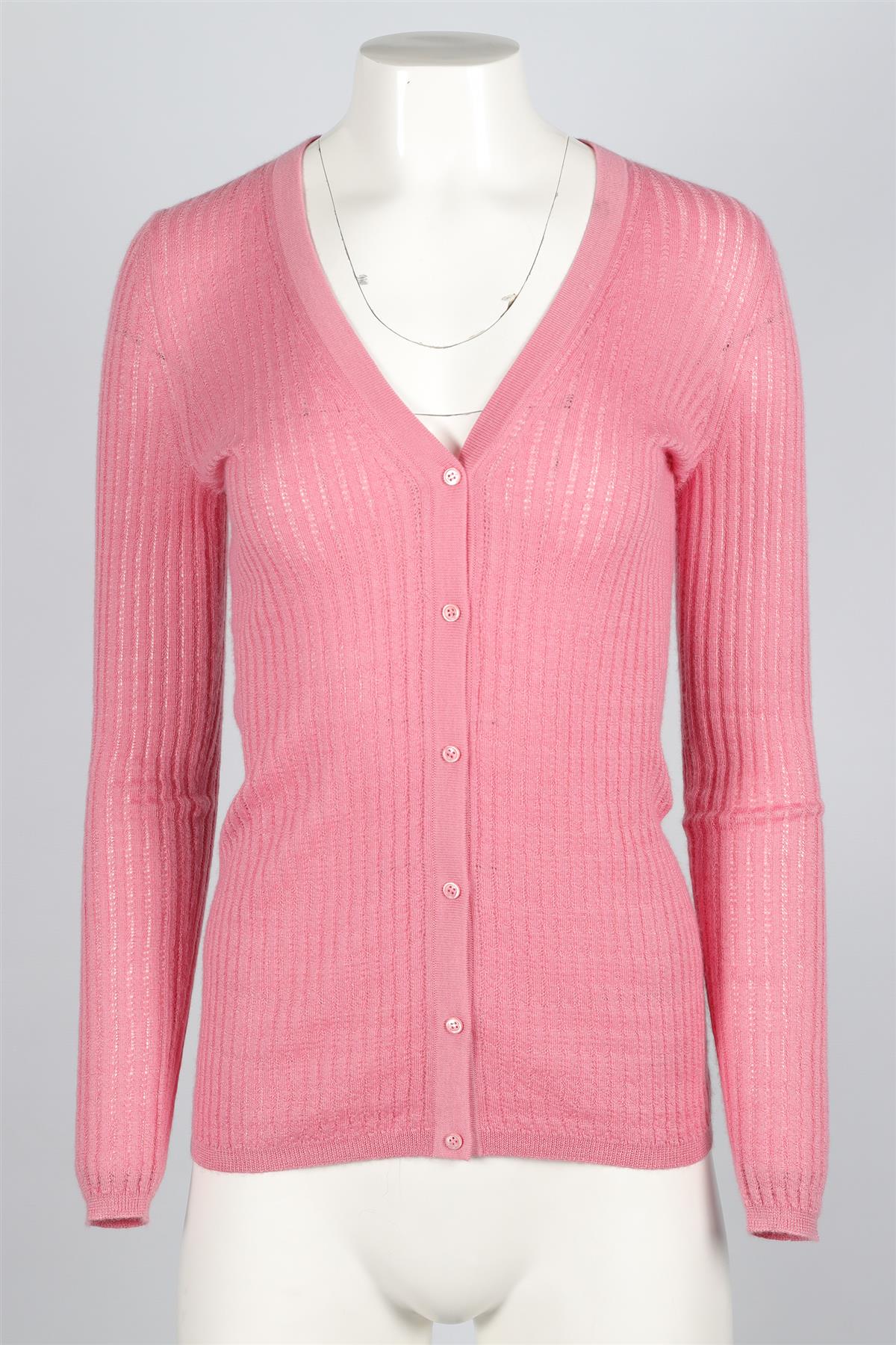 GABRIELA HEARST PINK CASHMERE CARDIGAN SMALL