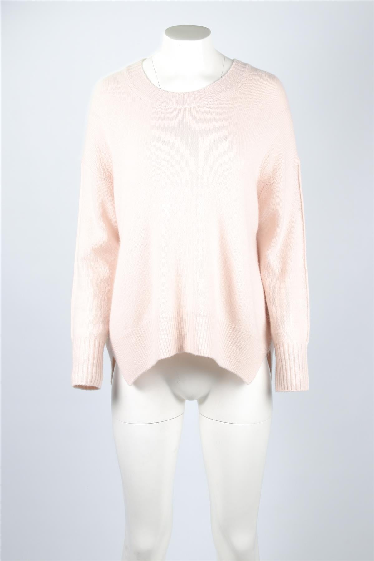ALLUDE PINK CASHMERE SWEATER LARGE