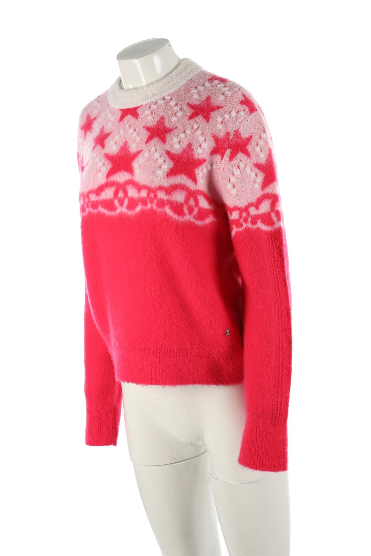 CHANEL 2023 PINK CASHMERE JUMPER FR 44 UK 16