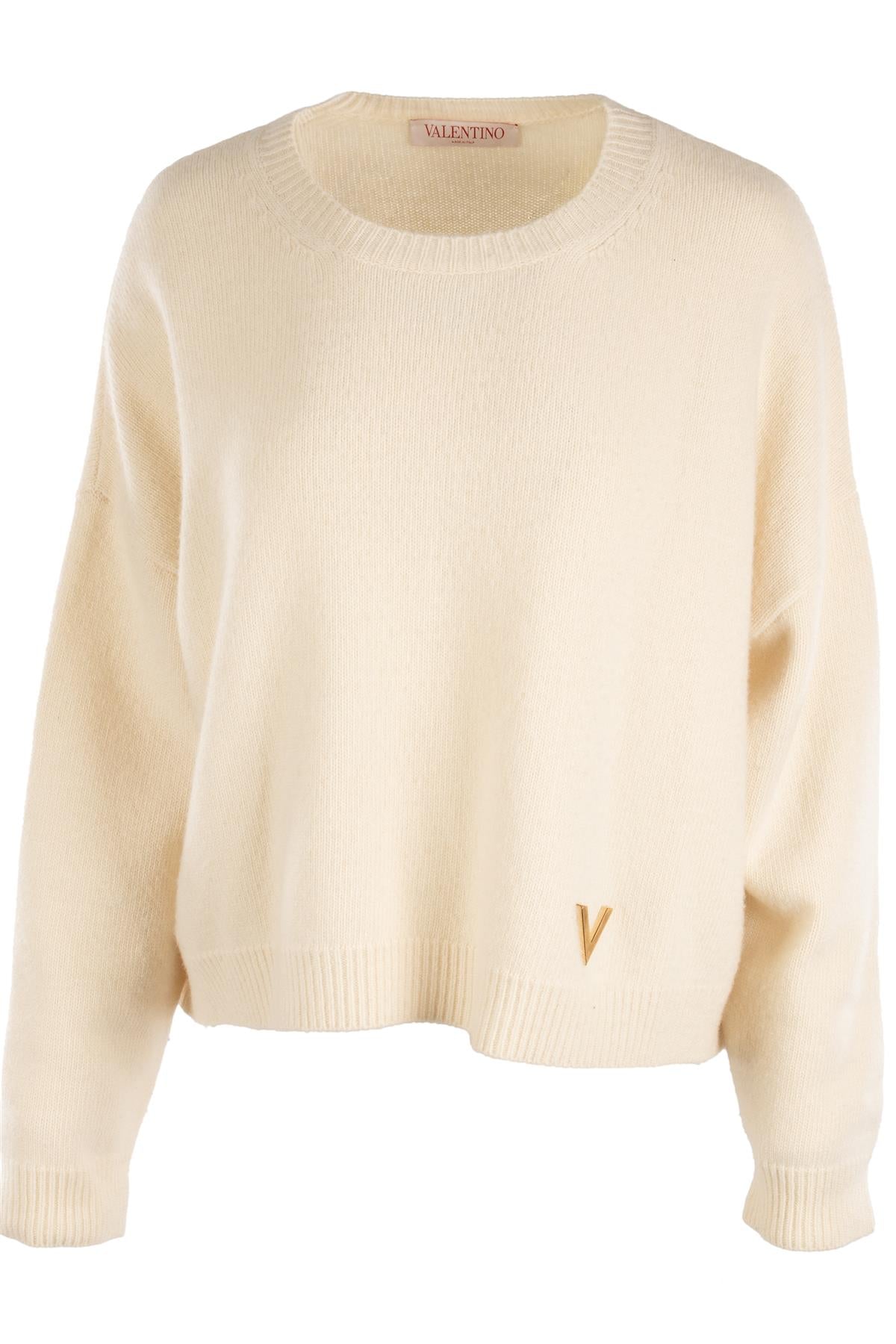 VALENTINO CREAM WOOL SWEATER LARGE