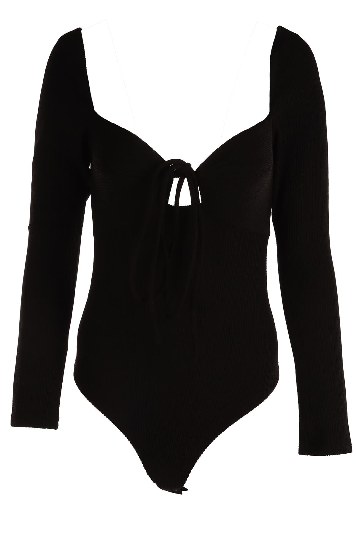 JOHANNA ORTIZ BLACK BODYSUIT SMALL