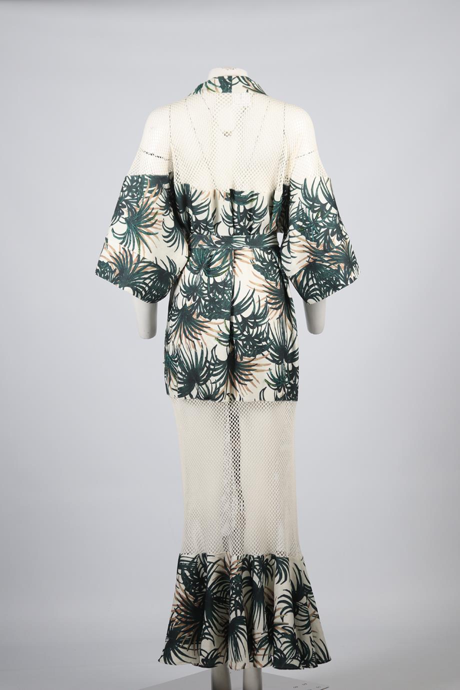 PATBO BELTED COTTON BLEND ROBE US 0 UK 4