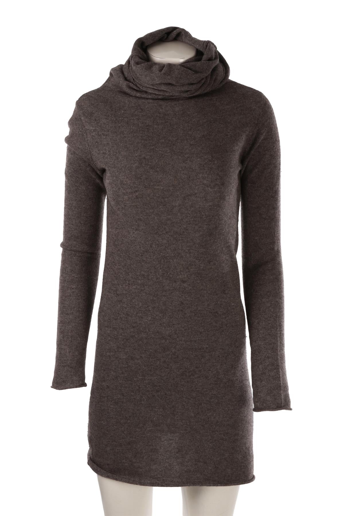 GREY CASHMERE MINI DRESS