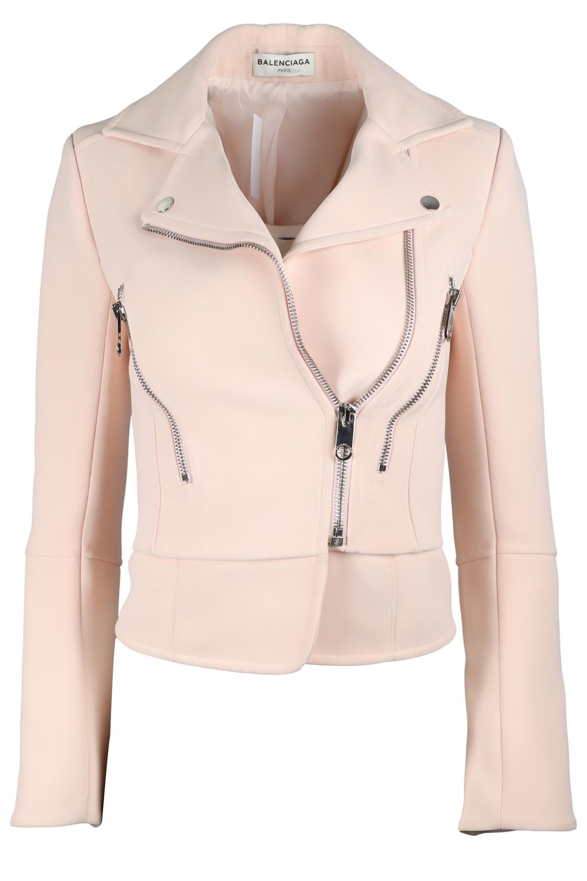 BALENCIAGA PINK CREPE JACKET FR 34 UK 6