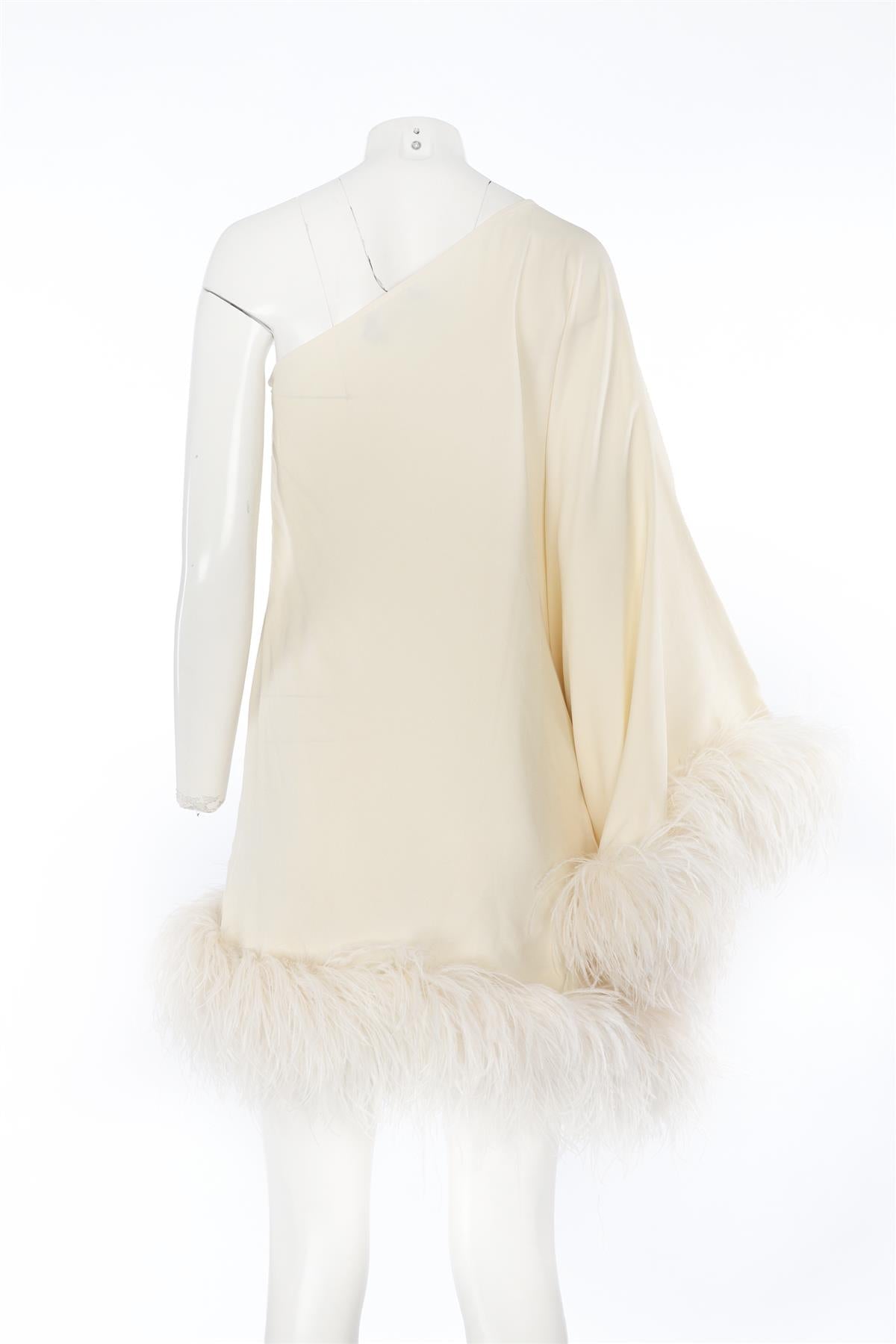TALLER MARMO CREAM SILK MINI DRESS IT 40 UK 8