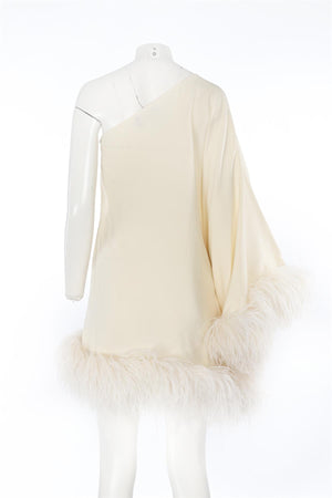 TALLER MARMO CREAM SILK MINI DRESS IT 40 UK 8