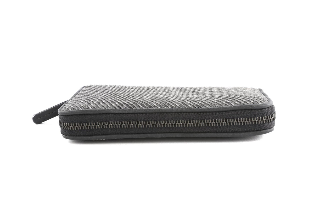 BRUNELLO CUCINELLI GREY LEATHER WALLET