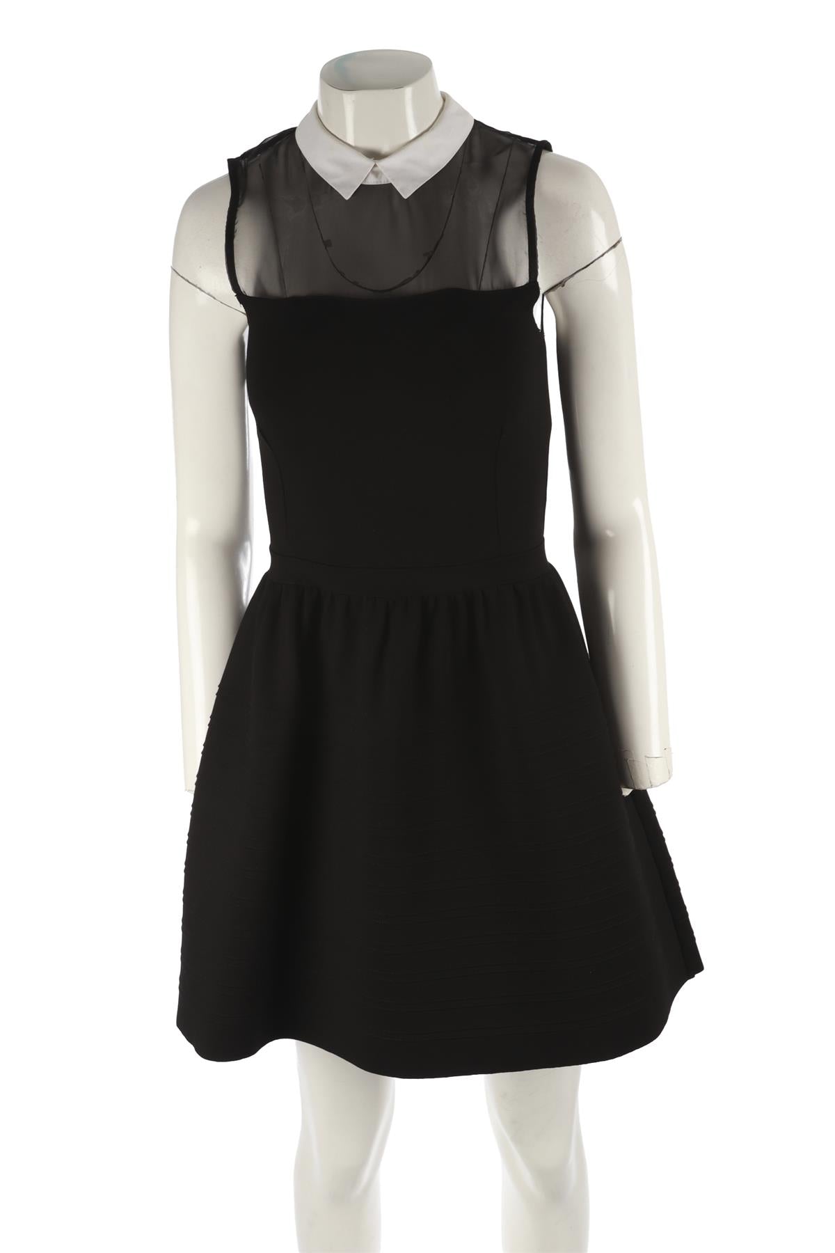 MAJE BLACK SCUBA MINI DRESS UK 8