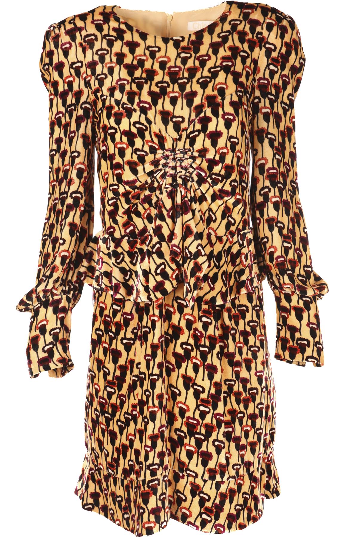 CHLOÉ MULTI VELVET MINI DRESS FR 36 UK 8