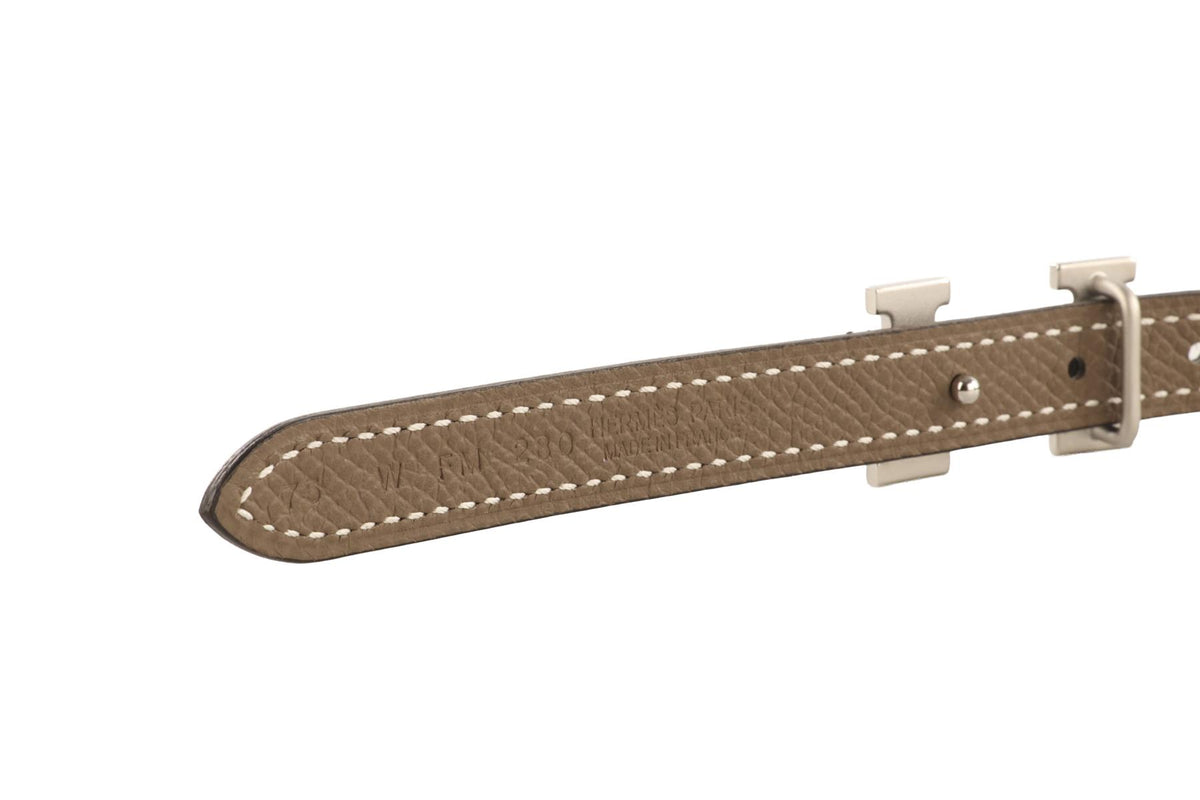 HERMÈS BLACK 2024 13 MM LEATHER WAIST BELT 75 CM