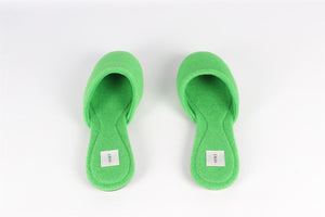 LESET GREEN FELT SLIPPERS EU 38 UK 5 US 8