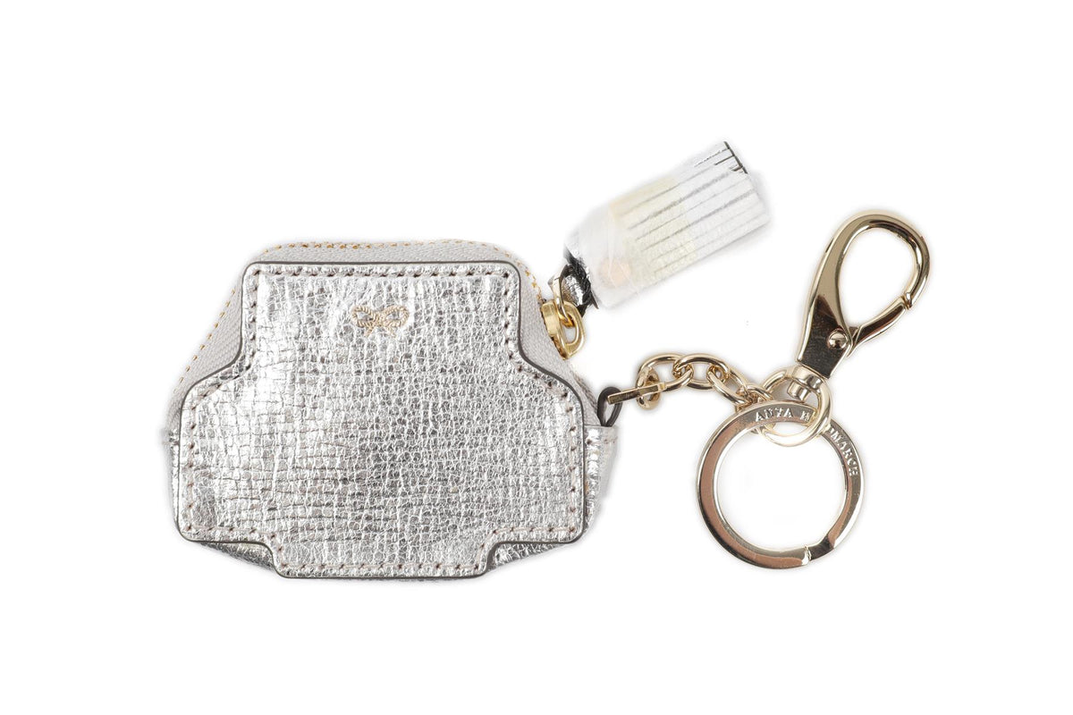 ANYA HINDMARCH SILVER SPACE INVADER COIN PURSE