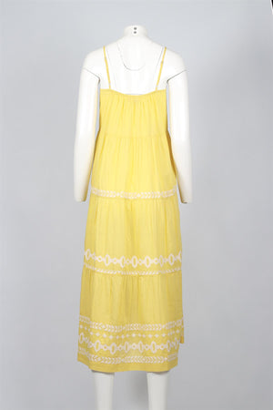 VANESSA BRUNO YELLOW COTTON MAXI DRESS XSMALL