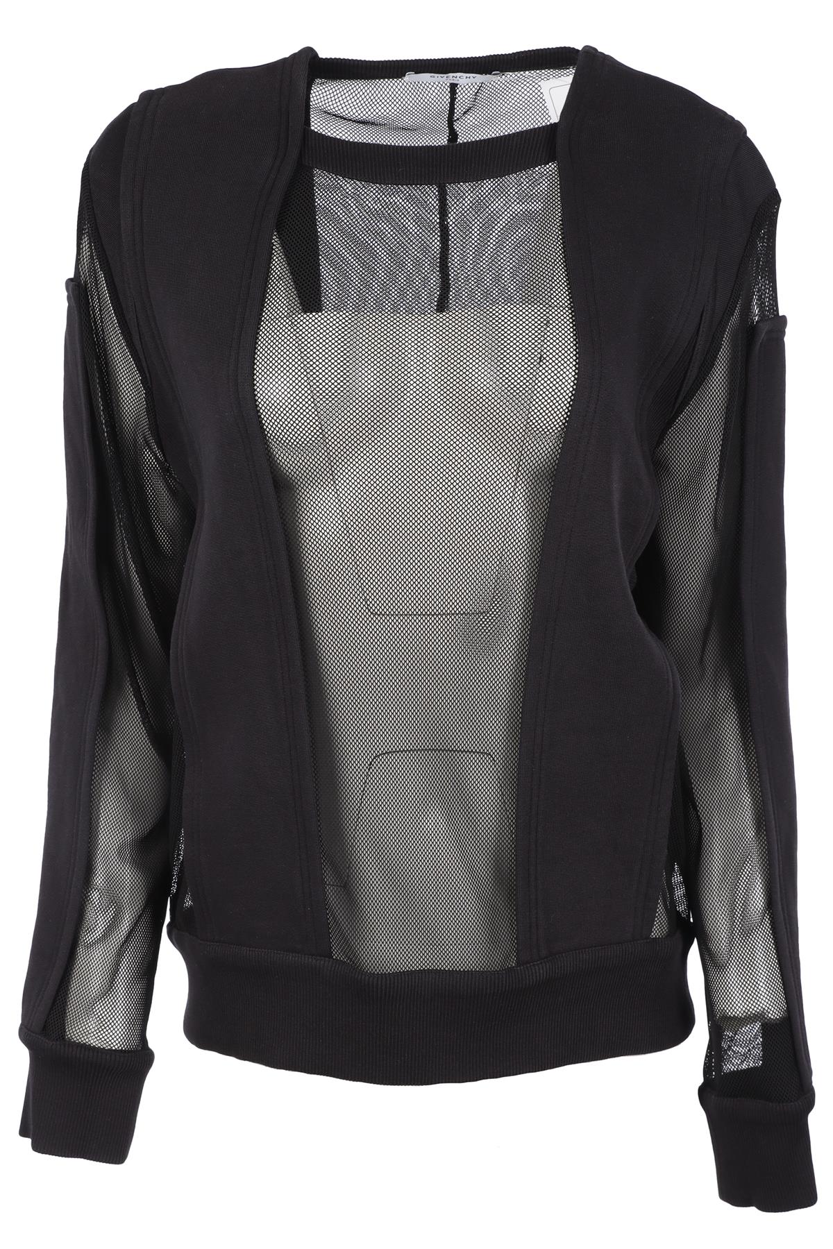 GIVENCHY BLACK COTTON SWEATSHIRT SMALL