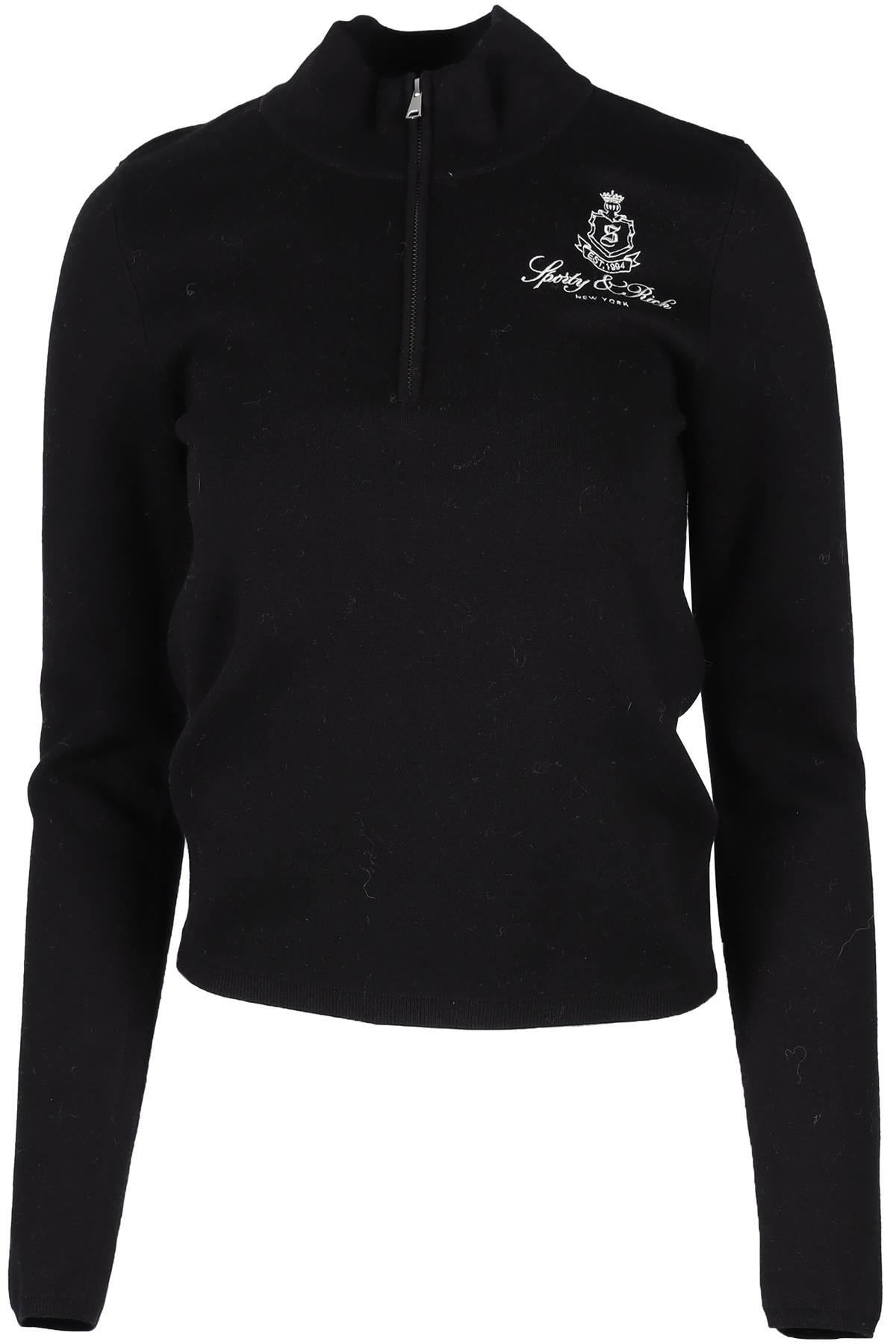SPORTY & RICH BLACK WOOL SWEATER MEDIUM