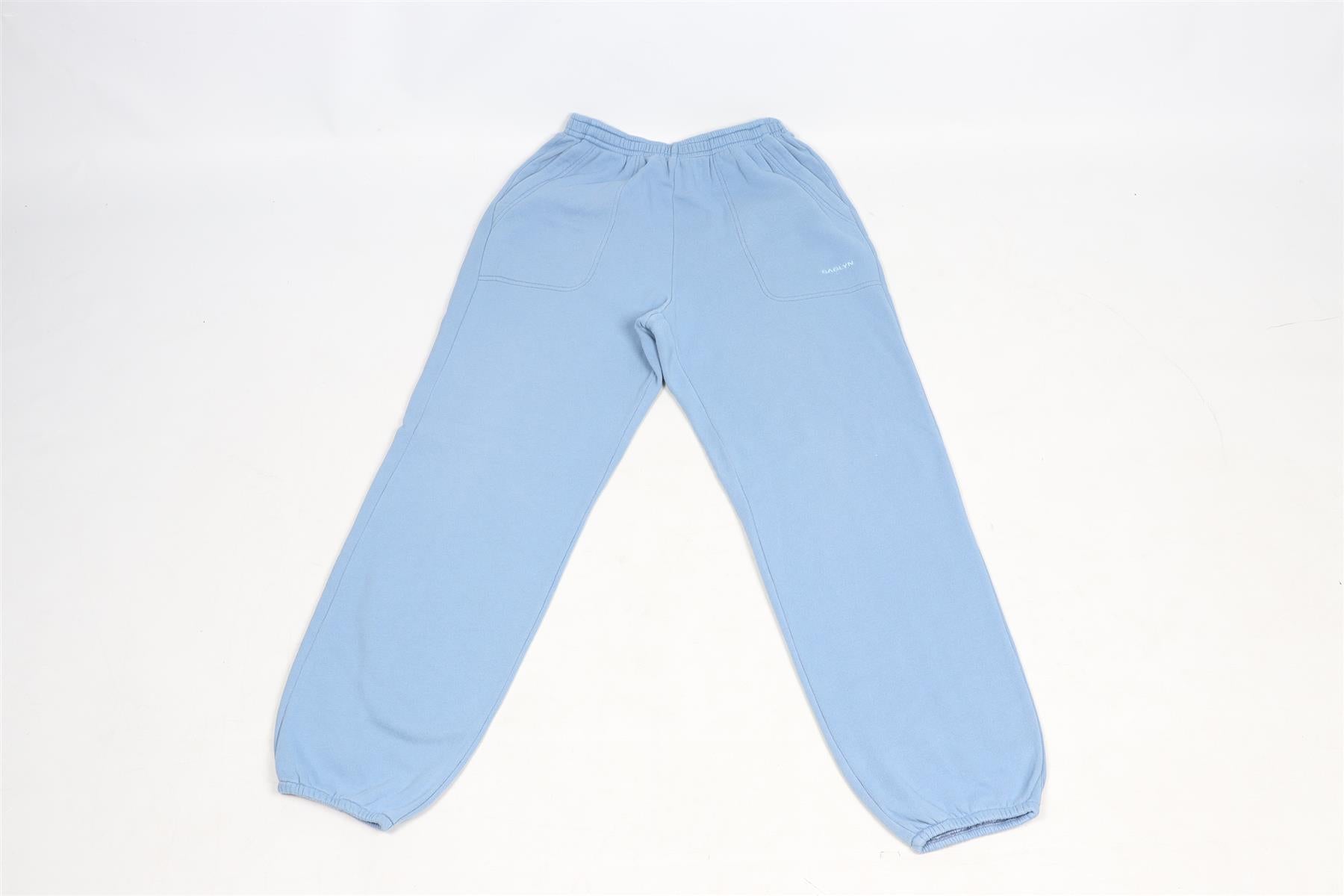 SABLYN BLUE COTTON TRACK PANTS SMALL