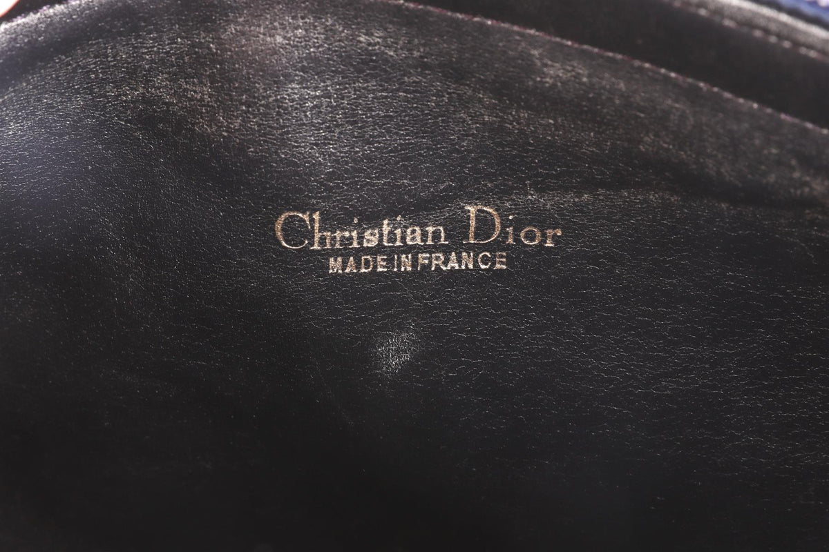 CHRISTIAN DIOR NAVY VINTAGE DIORISSIMO CANVAS TOTE BAG